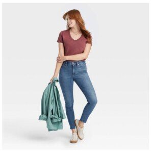 Women's 6/28 S High Rise Skinny Jeans Universal Thread Dark Wash 27 X 26